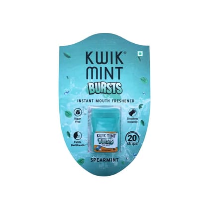 Kwik Mint Brusts Spearmint Instant Mouth Freshener, 20 Strips