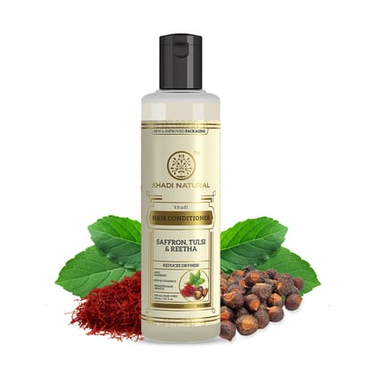 Khadi Natural Saffron Tulsi & Reetha Hair Conditioner - 210ml Khadi Natural Saffron Tulsi & Reetha Hair Conditioner - 210ml