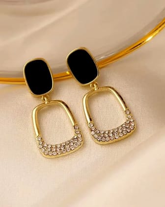 Korean Square Rhinestone Geometric Dangle Earrings – Print Magical Gifts  by Print Magical Gifts