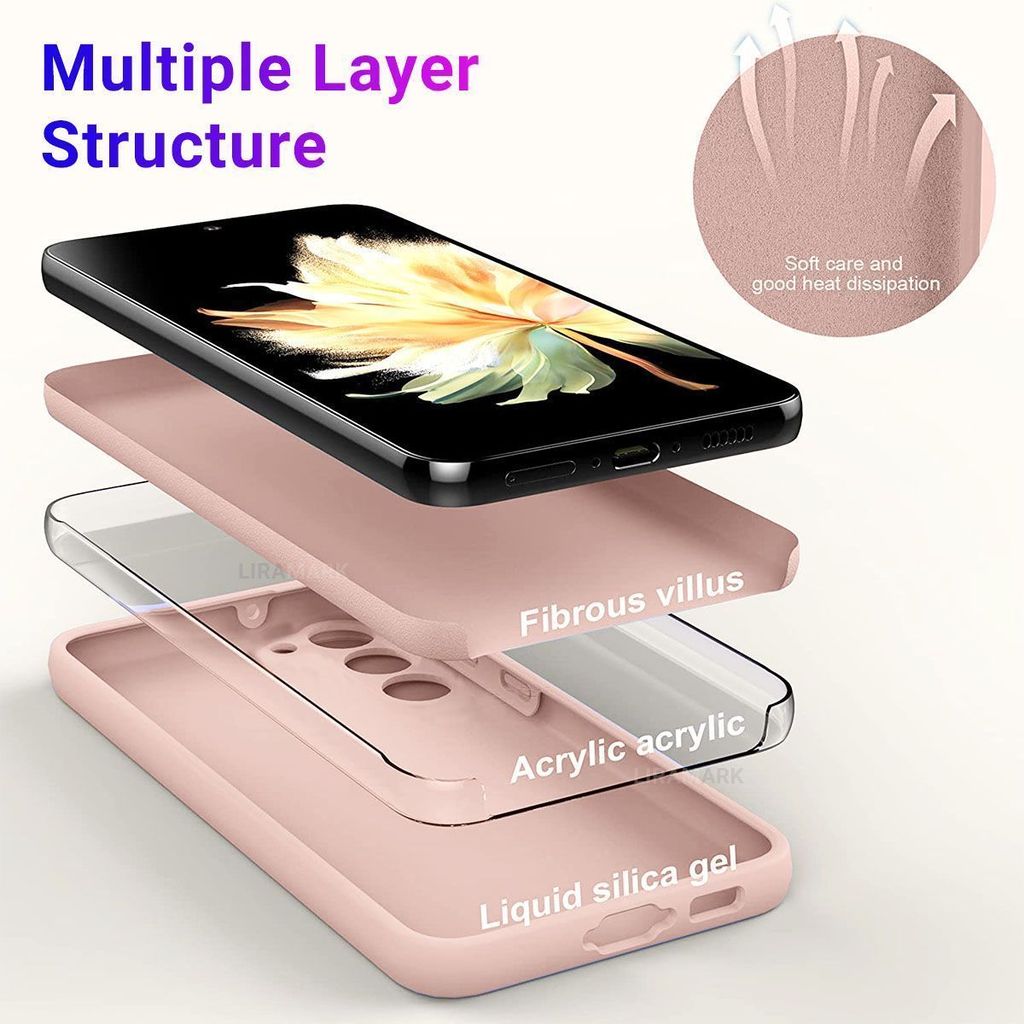 LIRAMARK Liquid Silicone Soft Back Cover Case for Samsung Galaxy S23 Plus 5G
