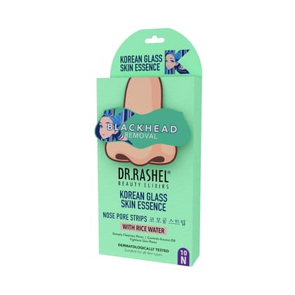 DR.RASHEL Korean Nose Pore Strips | With 1% ceramides and Rice Water| Deep Cleansing | Pore Tightening | Blackhead Removal | 10 Strips + 10 Wipes DR.RASHEL Korean Nose Pore Strips | With 1% ceramides and Rice Water| Deep Cleansing | Pore Tightening | Bla