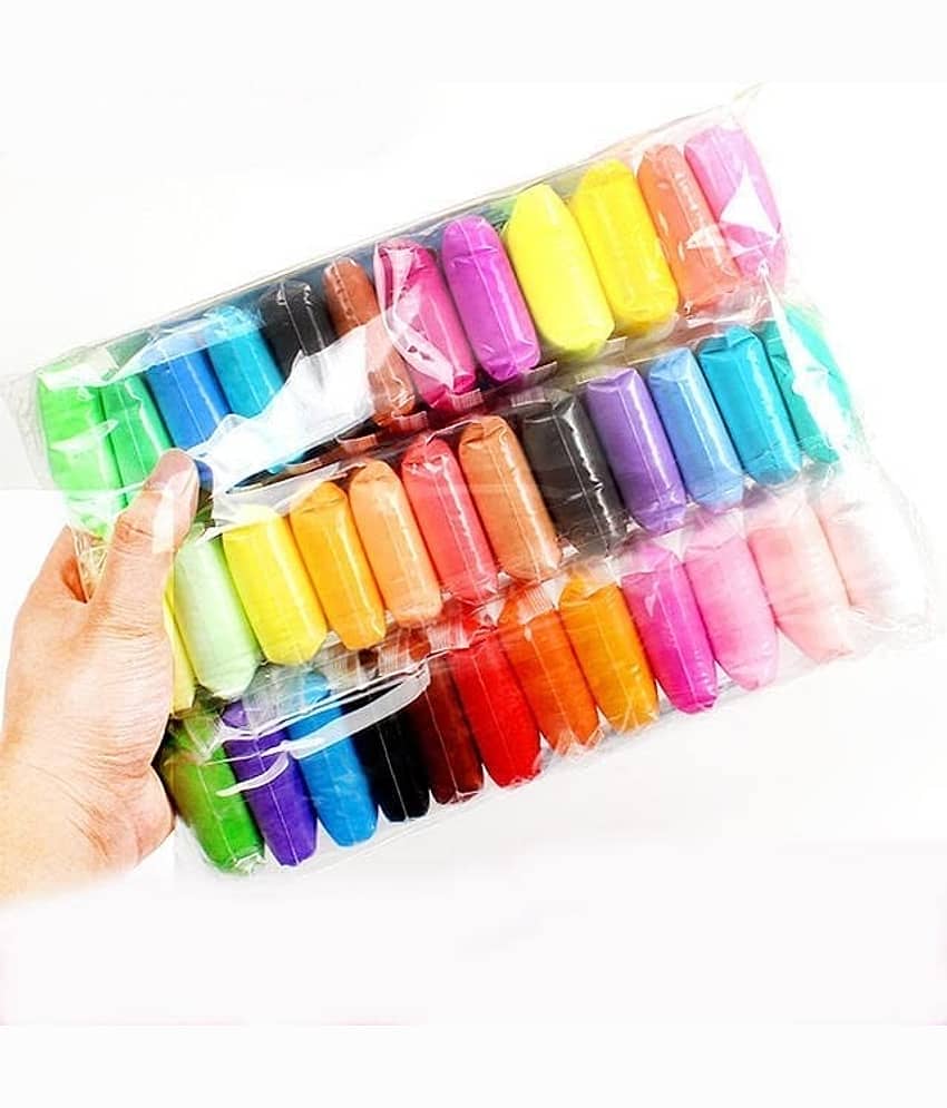 Freedy (Pack of 12) Air Dry Clay, Colorful Children Soft Clay, Creative Art Crafts, Gifts for Kids-Multi Color. Non-Toxic Modeling Magic Fluffy Foam Bouncing Clay Putty Kit for Kids with Tools