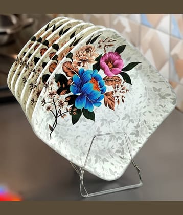 kitchrox 6 Pcs Melamine Multi Color Full Plate
