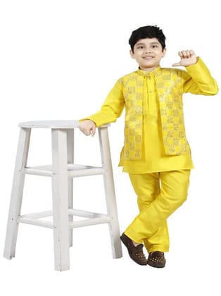 s muktar garments Yellow Rayon Boys ( Pack of 1 ) - None