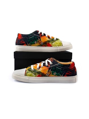 Women Printed Sweat Absorption Lightweight Abrasion Slip Resistant Canvas Sneakers