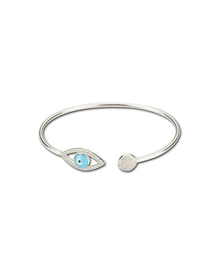 AABHA Silver Kada Bracelet for Women (Silver, 2.4)