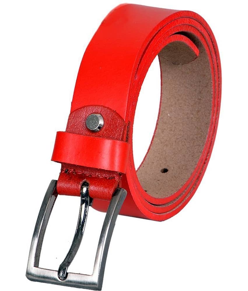 LEATHER COOPER - Red Leather Men's Formal Belt ( Pack of 1 )