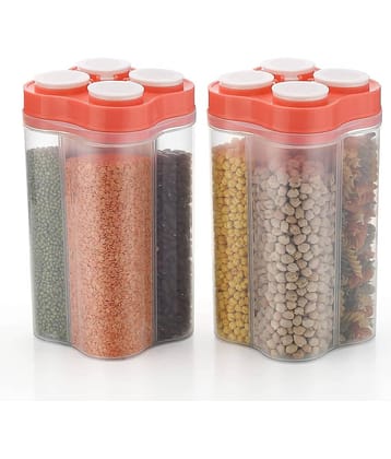 iview kitchenware - Dal/Pasta/Grocery Pink Plastic Dal Container ( Set of 2 ) - 2500 ml