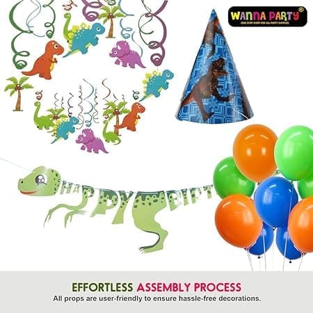 Dinosaur Theme Birthday Decoration Combo for Dinosaur Party