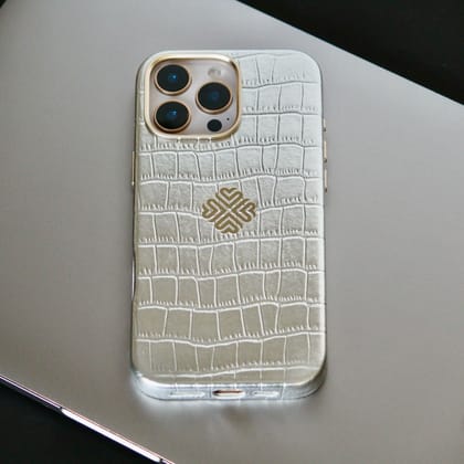 True Titanium | MagSafe Premium Leather Luxury iPhone Cover-iPhone 16 Pro Max