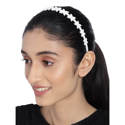 Women Off-White Handcrafted Floral Hairband
