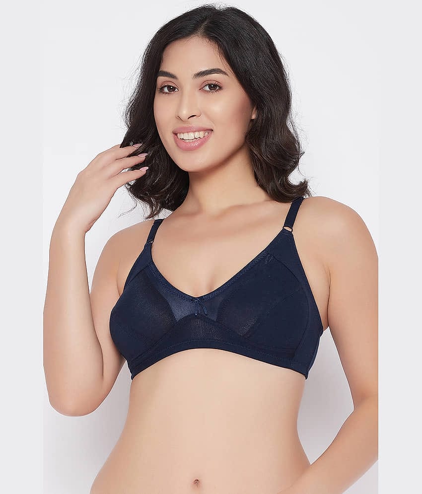 Clovia 100% Cotton Non Padded Women's Everyday Bra ( Blue )