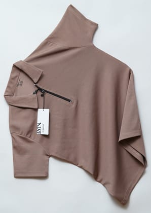 Kiwi Zipper Polo T Shirt-M