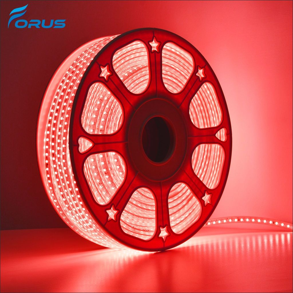 Forus LED Rope Strip Light 5 Meters 1 Year Warranty, Outdoor Waterproof Decorative Cove Lights for Ceiling, Balcony, Home Decor, Interior Decoration, Flexible Rope Light for Diwali, Christmas & New Year -Red
