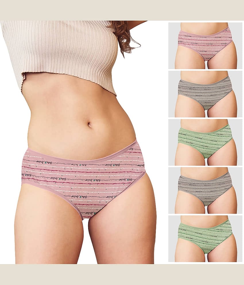 Kalyani Pack of 6 Cotton Briefs For Women ( Multicolor3 )
