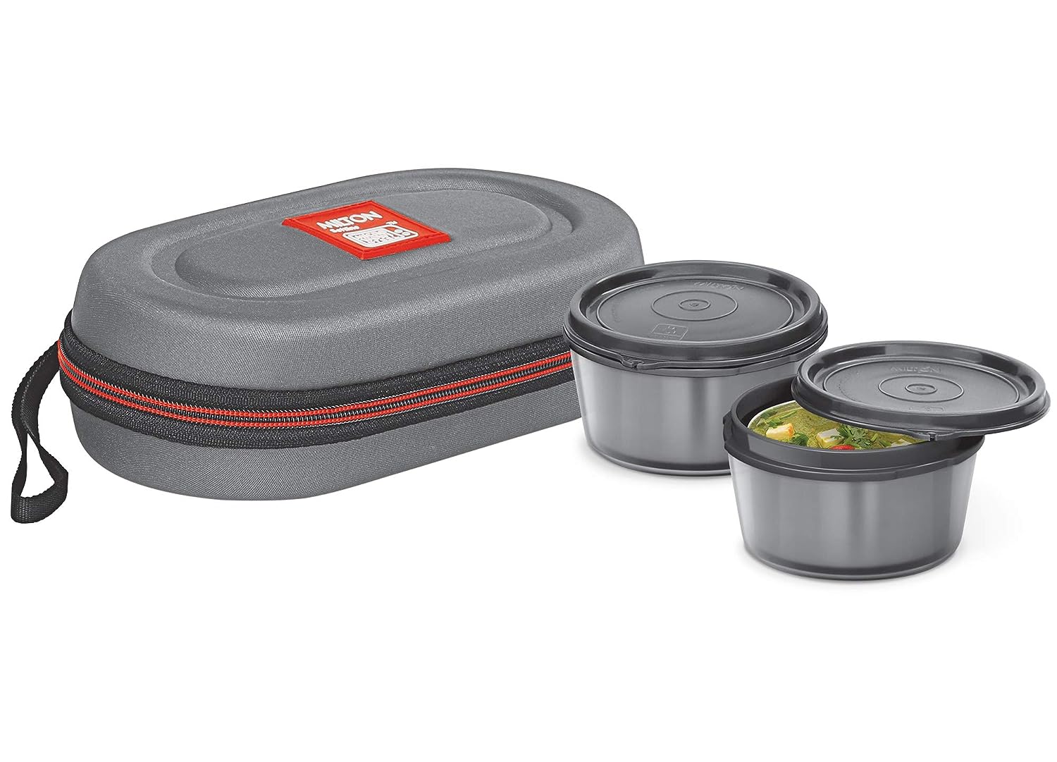 Milton Nutri Stainless Steel Insulated Tiffin Set 320 Ml (Set of 2 - Grey)