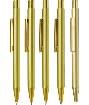 UJJi Gold Colour Click Shiny Metal Ball Pen