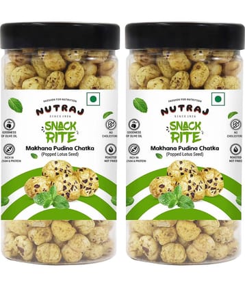 Nutraj Snackrite Roasted Makhana Pudina Chatka 70 g (Pack of 2), Roasted Foxnut)