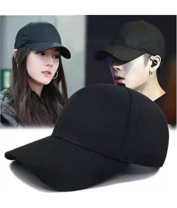 THRIFTKART Pack of 1 Cotton Blend Men's Cap ( Black )