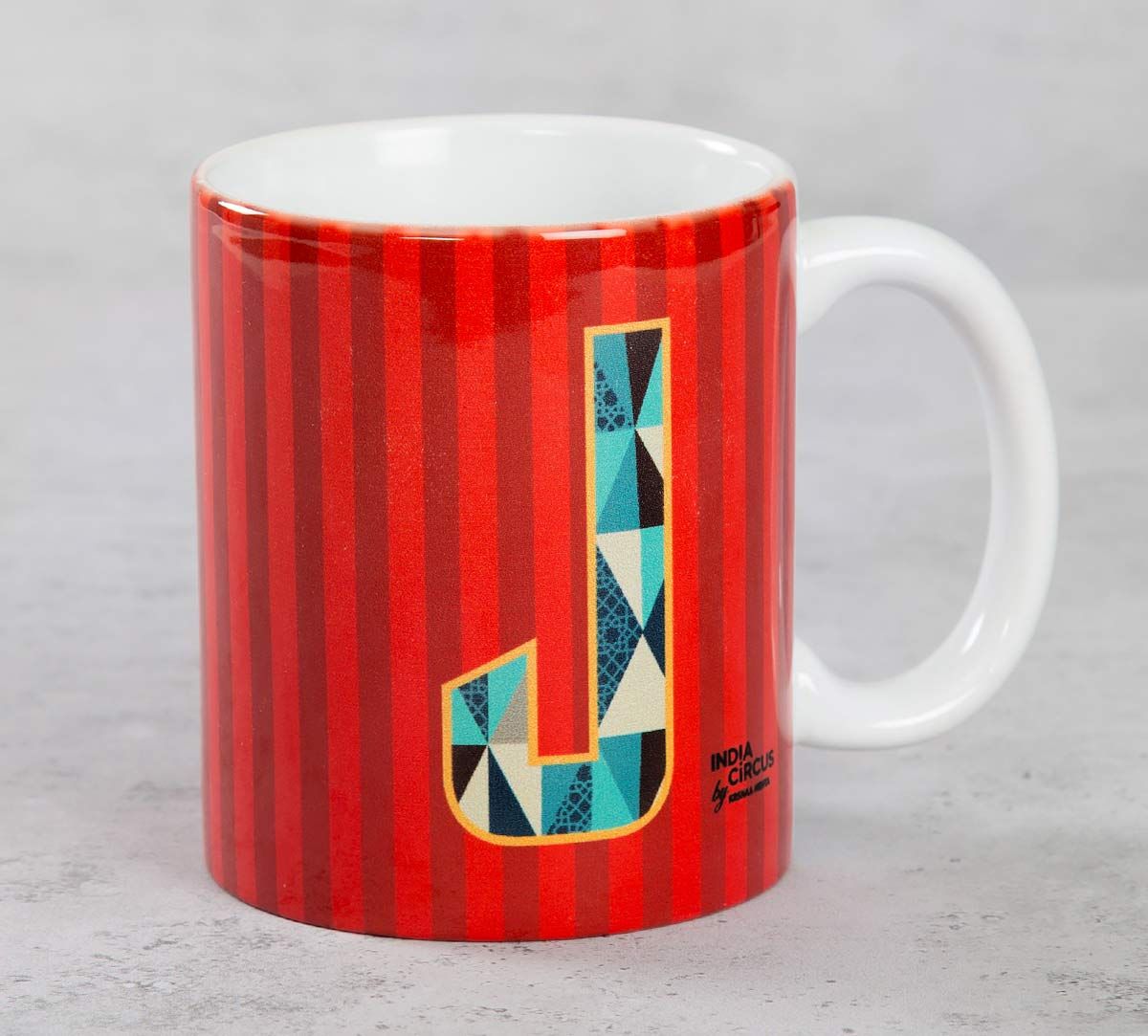 India Circus Jaunty Alphabet J Coffee Mug