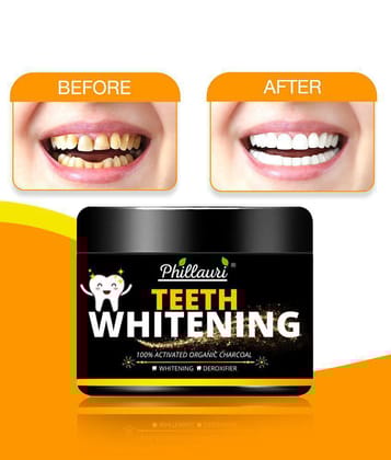 Phillauri Activated Charcoal Tooth Powder for White Teeth (50 gm) Pack of 1