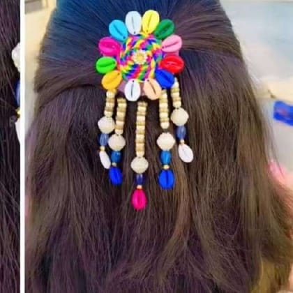 Premium Handmade Hair Pin Party Wear Multi Colour Festive Occasion