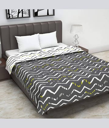 DIVINE CASA Double Polyester Gray Printed Dohar