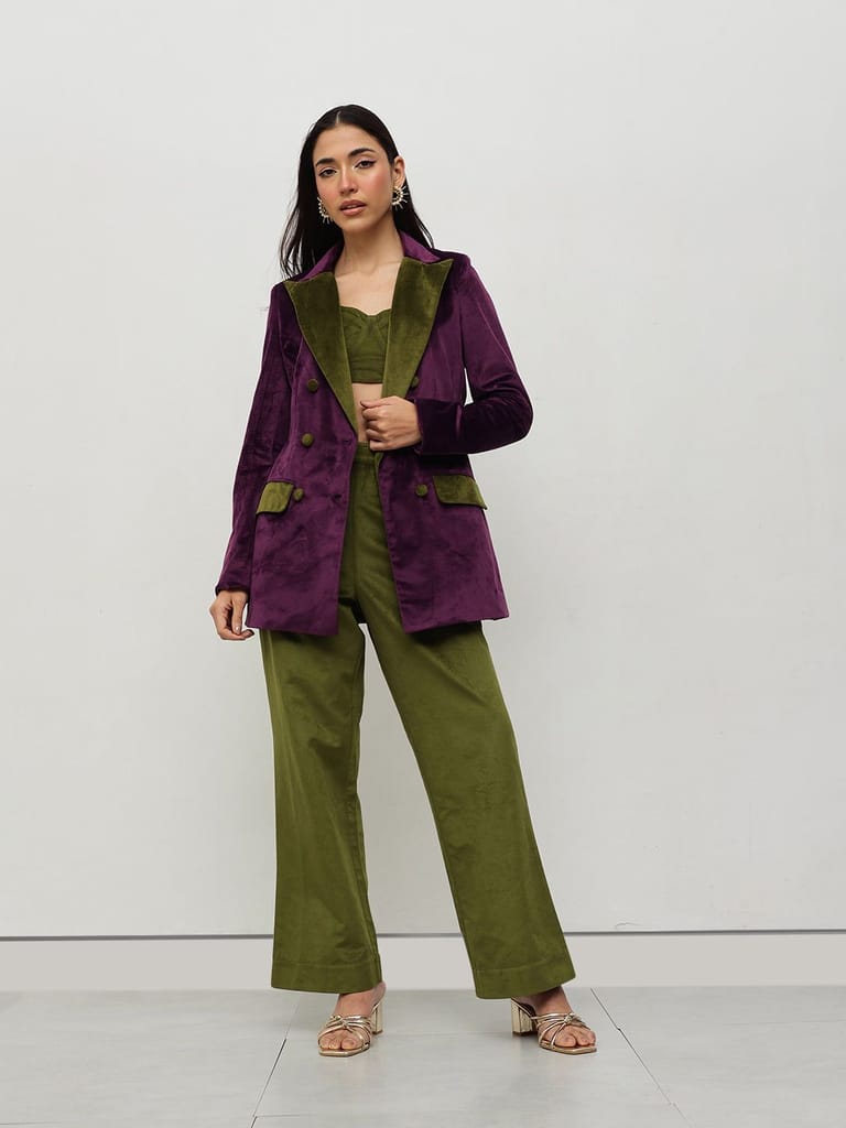 Velvet Elegance Power Suit - Suits | Buy online on ZillyBuy