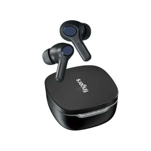 FINGERS Go-Crystal TWS Earbuds (24-Hour Playback, Built-in Mic with Surround Noise Cancellation) (Rich Black)