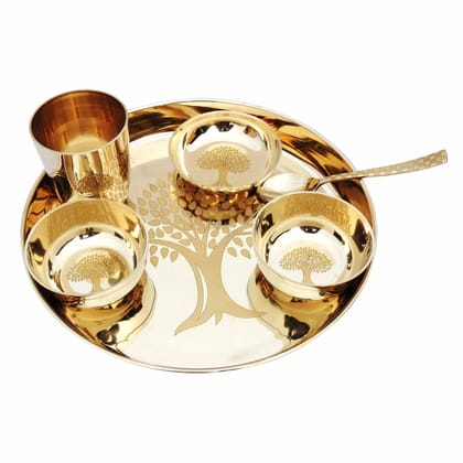 Pure Bronze, Kansa Thali, Dinner Set (BCMAS177 C)