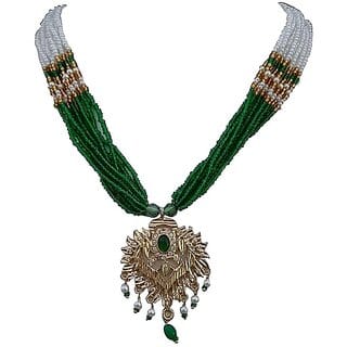 Sparkling Women's Gold Plated Beaded Necklace For Women And Girls  Women's Traditional Necklace Jewellery
