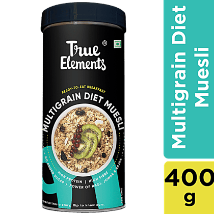 True Elements Multigrain Diet Muesli - Rich In Protein & Fibre, 400 g True Elements Multigrain Diet Muesli - Rich In Protein & Fibre, 400 g
