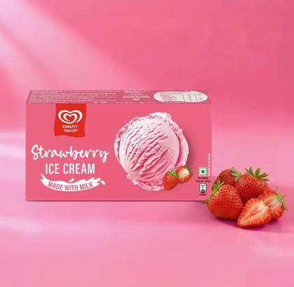 Kwality Wall's Strawberry Ice cream Party Pack 700ml