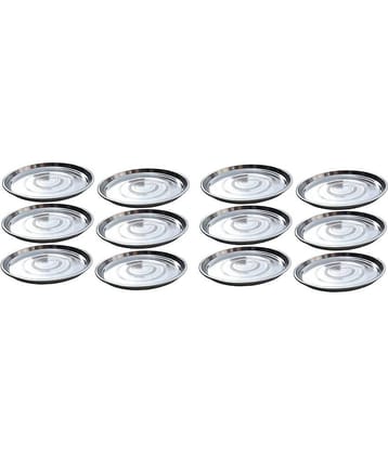 Dynore 12 Pcs Stainless Steel Silver Full Plate