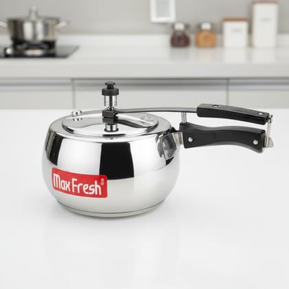 MaxFresh Royal Stainless Steel Inner Lid Belly Sandwich Bottom Pressure Cooker