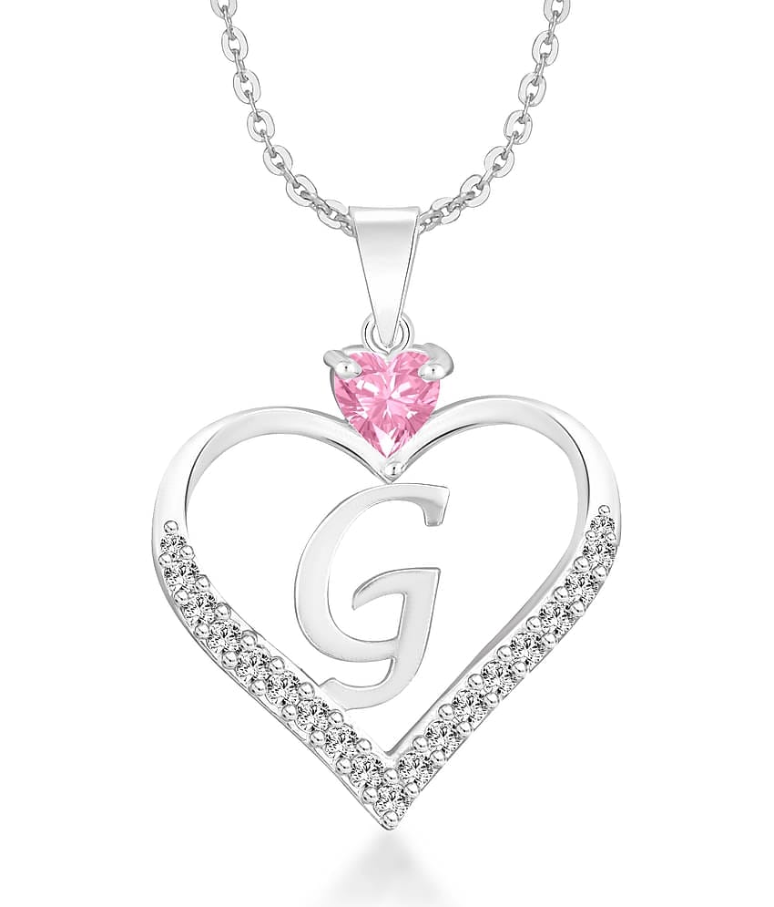 HEER COLLECTION - Pink Pendant ( Pack of 1 )