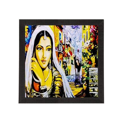 Village Lady Satin Matt Texture UV Art Painting