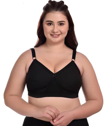 Elina Pack of 1 Cotton Non Padded Minimizer Bra For Women ( Black )