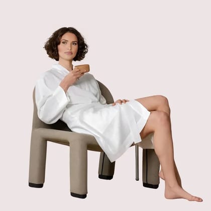 Genova Luxe Natural Linen Bath Robe