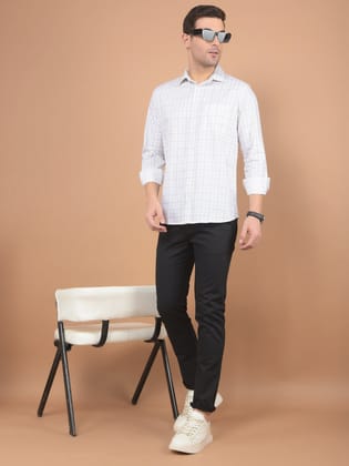 White Printed Shirt-M / White