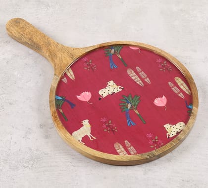 Magenta Biome Mystique Round Serving Platter