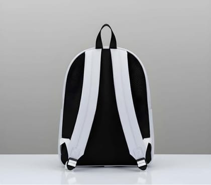 DARSHANS Unisex PU Leather Solid Medium Zipper Backpack (Grey)-PID65112