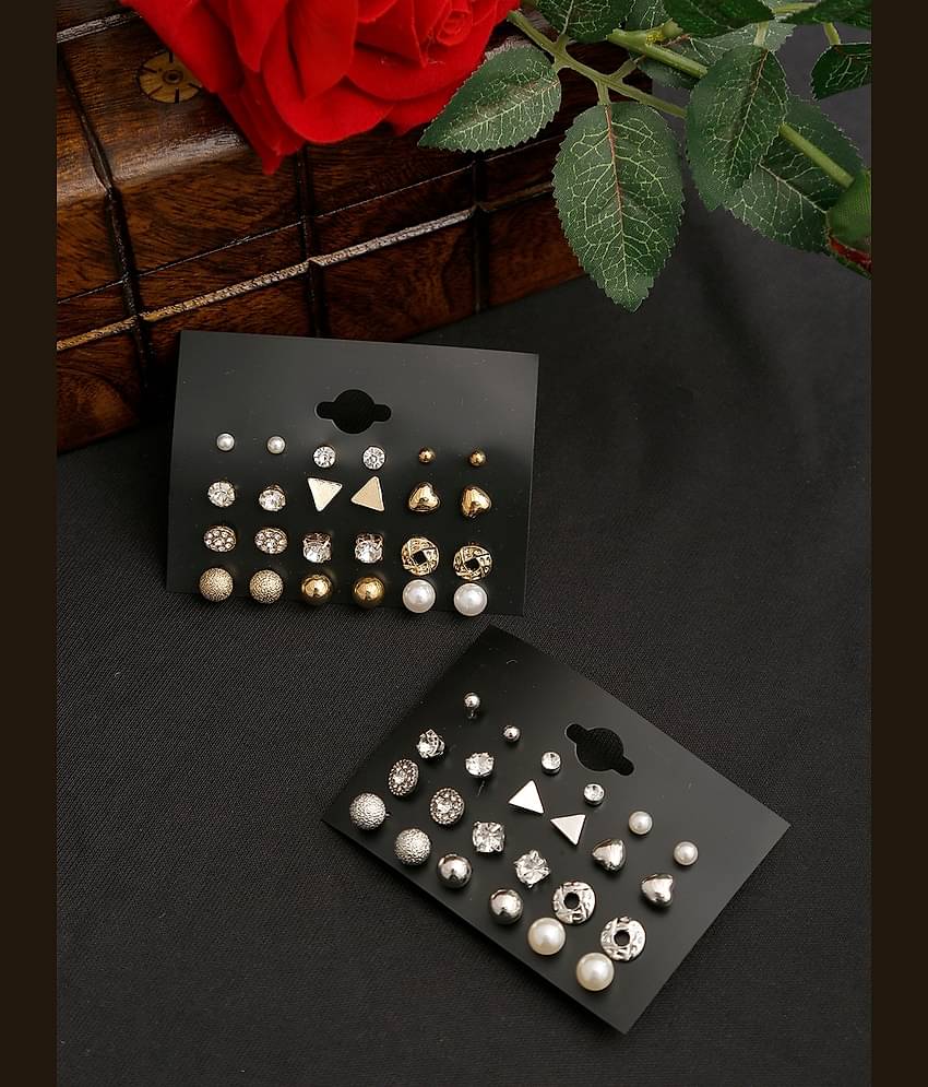 YOUBELLA Multi Color Stud Earrings ( More Than 10 )