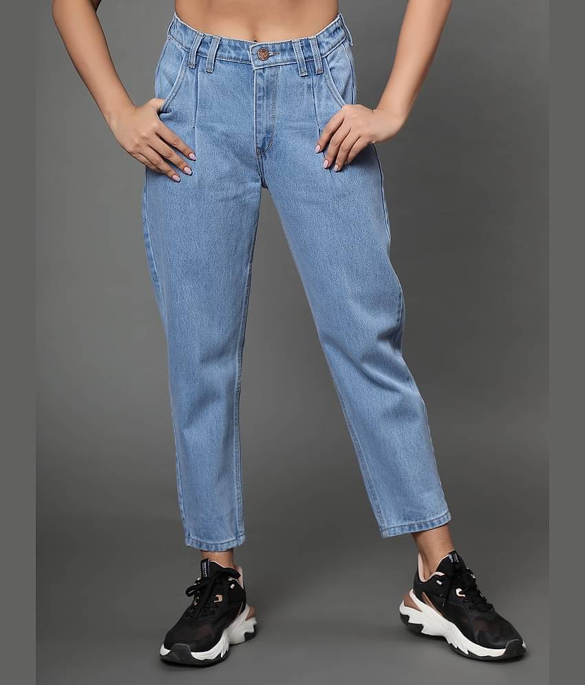 AngelFab - Light Blue Denim Jogger Women's Jeans ( Pack of 1 )