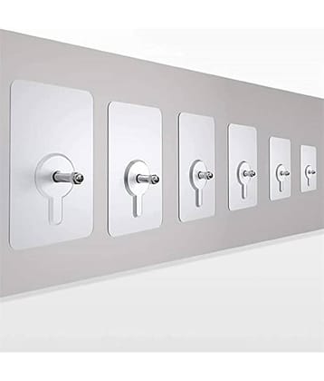 Heavy-Duty Self-Adhesive Wall Hooks - No-Drill, Damage-Free Hanging for Photos (Set of 6 )