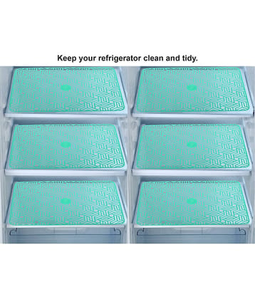 E-Retailer Set of 6 PVC Green Fridge Mats
