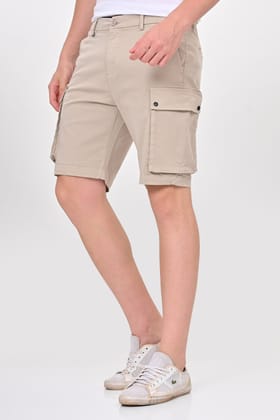 Cambridge - Stretch Comfort Cargo Shorts - Stone-S-30 / STONE