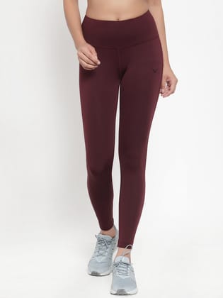 Invincible Women's Performance Leggings-Wine / S