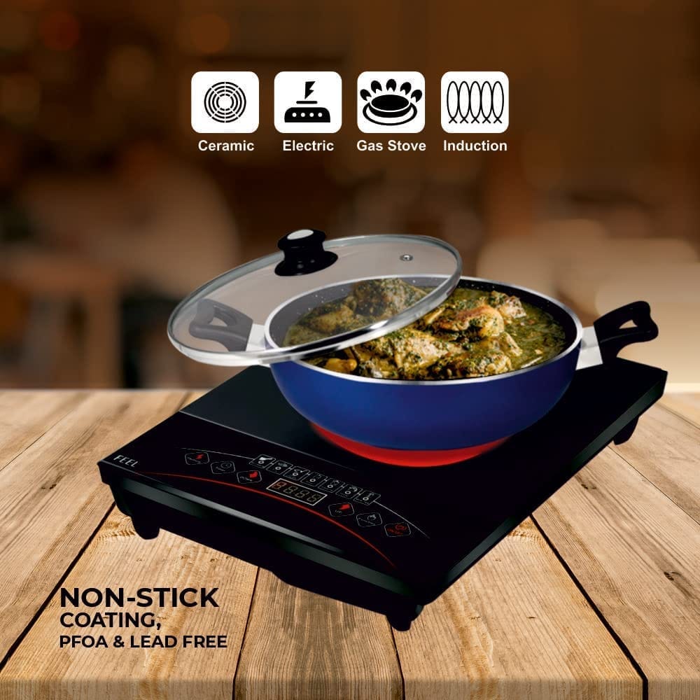 Stylish Home - - and - - Decor BALTRA  Induction Base  Non Stick Kadhai 24 CM 2025 at ShopCircui