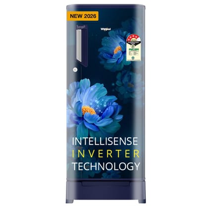 Whirlpool 192 L 4 Star Icemagic Powercool Direct-Cool Single Door Refrigerator with Base Drawer (215 IMPC ROY 4S SAPPHIRE PEONY-Y, Blue, 2026 Model) Whirlpool 192 L 4 Star Icemagic Powercool Direct-Cool Single Door Refrigerator with Base Drawer (215 IMPC